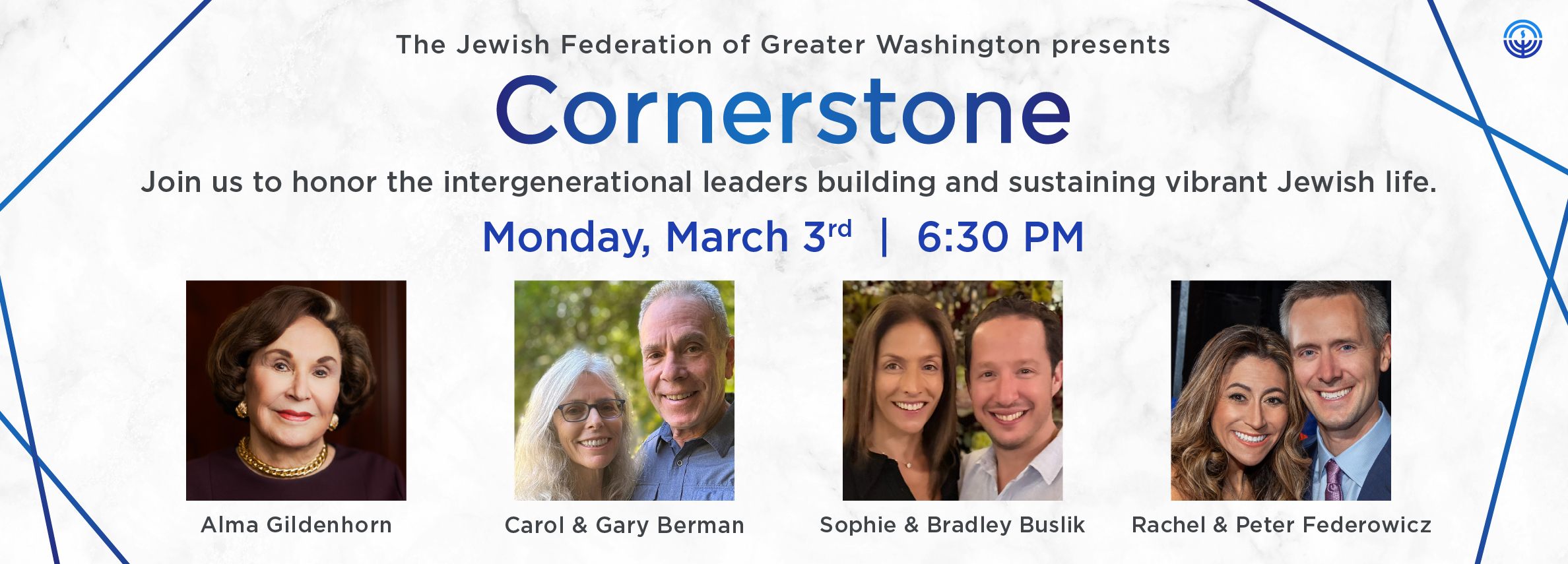 Cornerstone: Celebrate leaders building vibrant Jewish life