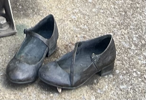 Pair of worn shoes