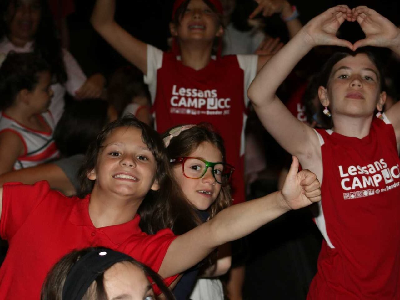 Children at camp, smiling.