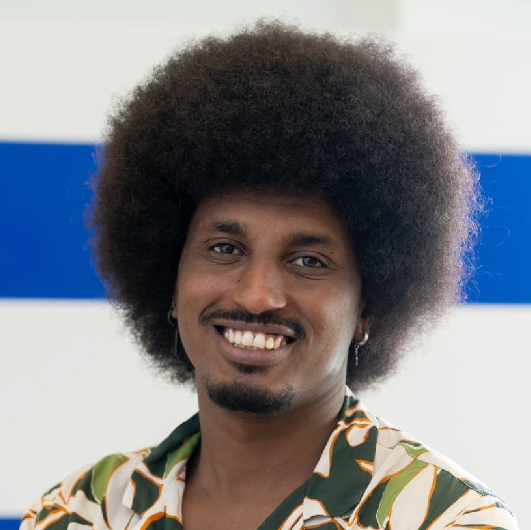 A headshot of a man