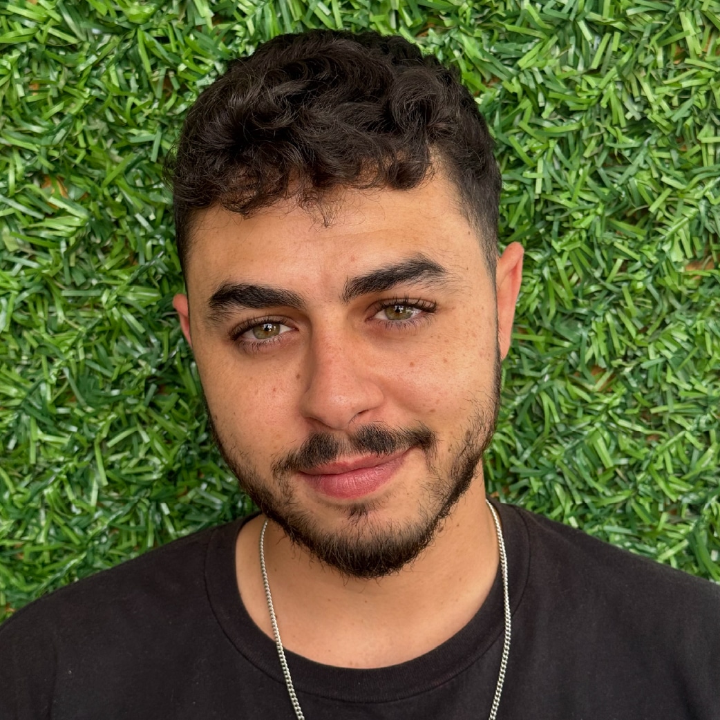 A headshot of a man
