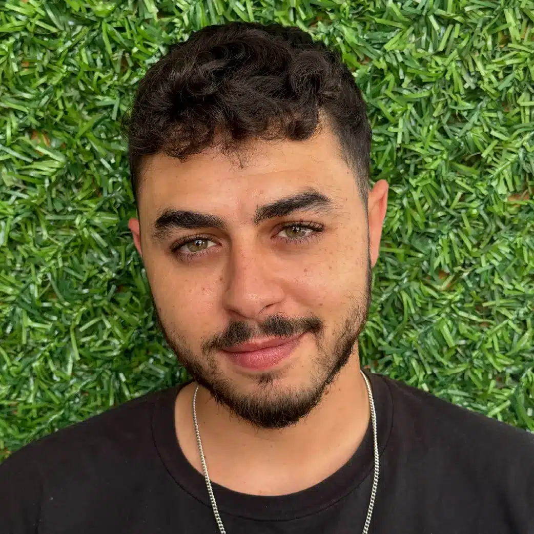 A headshot of a man