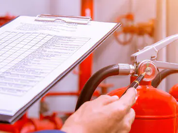 Person checking Industrial fire control system,Fire Alarm controller, Fire notifier, Anti fire.System ready In the event of a fire.